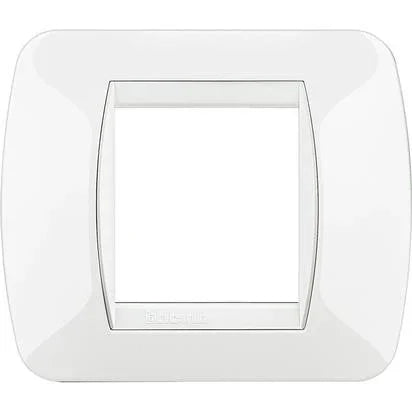 BTicino Living Int. Placca 2 Posti Bianco Modello L4802BI - Design Elegante e Funzionale, Facile Installazione