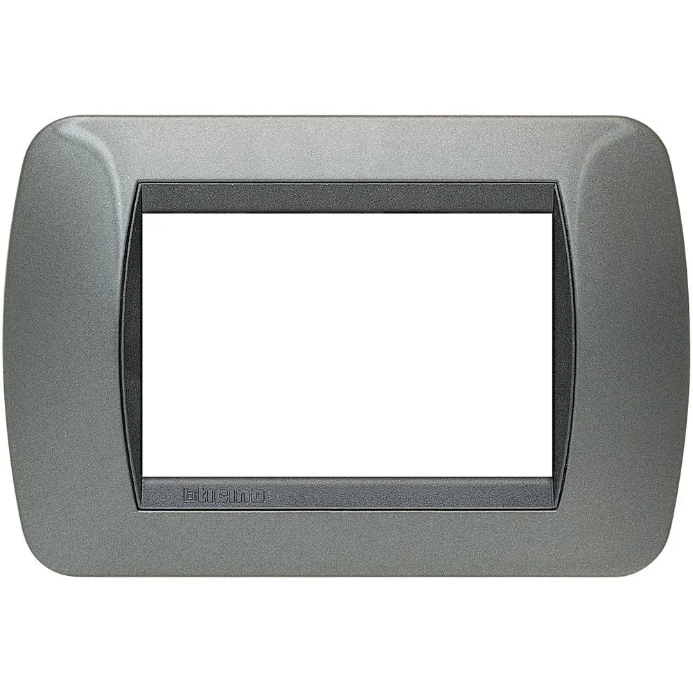 Placca 3 Moduli Bticino Livinglight Acciaio Spazzolato - L4803AC