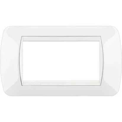 Placca 4 Posti Bianco BTicino L4804BI – Design Elegante, Installazione Facile, Alta Qualità