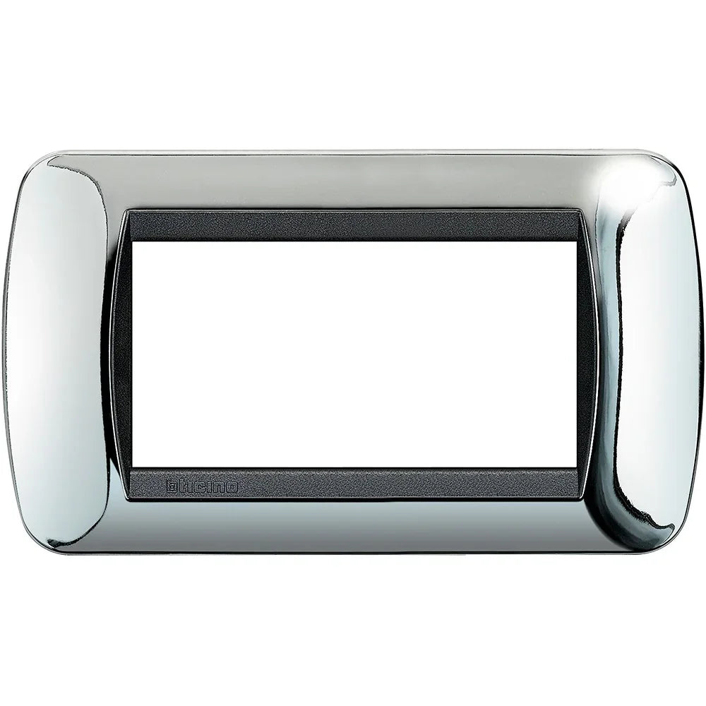 Placca 4 Posti Livinglight BTicino L4804CR In Cromo Lucido - Design Elegante e Resistente