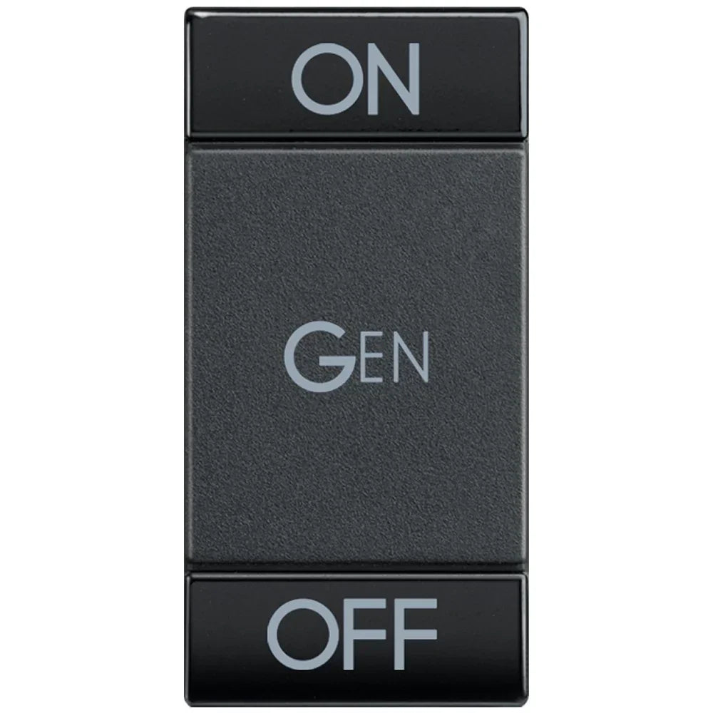 Copritasto Living Light 2 Funzioni ON OFF GEN - L4911AFN, Design Antracite Illuminabile