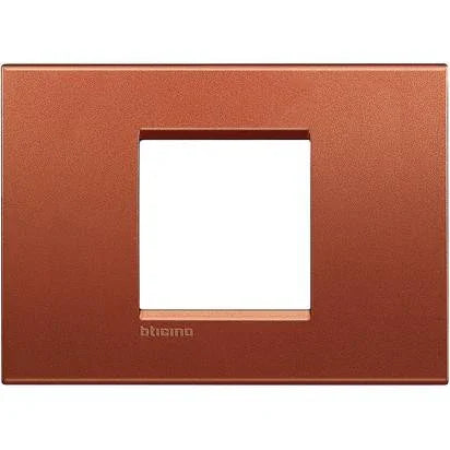 BTicino Living Light Placca 2P Brick - Interruttore Metallico Elegante - LNA4819RK - 86mm x 120mm