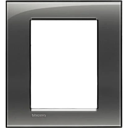 Placca Quadra Living Light 3+3P Fumo di Londra - LNA4826KF | Design Elegante e Materiale Resistente