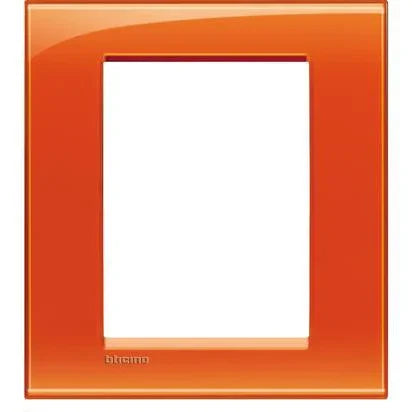 BTicino Living Light Placca 3+3P Arancio - LNA4826OD, Design Moderno e Funzionalità Elevata
