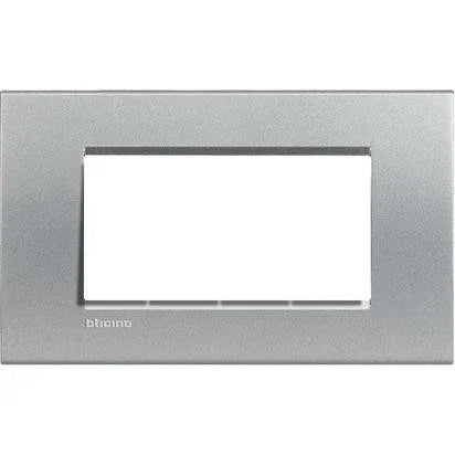 Placca Quadra Livinglight 4 Moduli - BTicino - LNA4804TE - Elegante E Resistente, Tecnopolimero