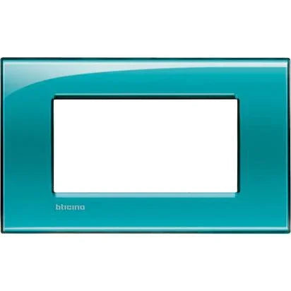 Placca Quadra Living Light 4 Moduli Verde - BTicino LNA4804VD, Design Elegante e Resistente