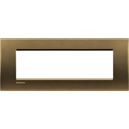 Placca Livinglight 7 Moduli Bronzo Lucido BTicino - Codice SKU LNA4807BZ - Design Elegante e Funzionale