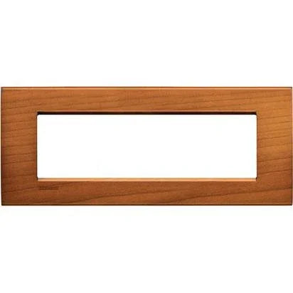 Placca Living Light 7P in Legno Massello di Noce Nazionale - BTicino LNA4807LNC, Eleganza e Funzionalità