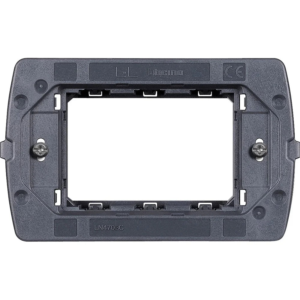 BTicino Supporto 3 Moduli per Placche AIR LN4703C - Qualità e Versatilità per Installazioni Elettriche