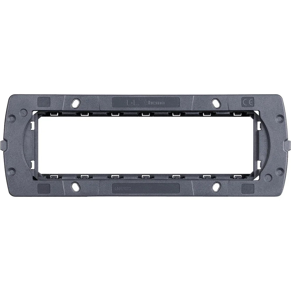 BTicino Supporto 7 Moduli LN4707C - Compatibile con Scatole 6/7 Moduli, Alta Qualità e Versatilità