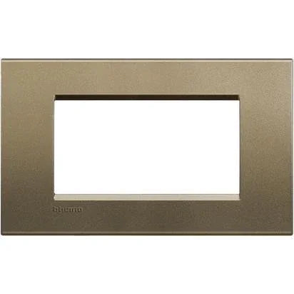 Placca Quadra Livinglight BTicino 4 Moduli - Metallo Elegante - SKU LNA4804SQ