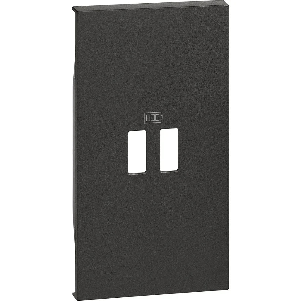 Cover Bticino Living Now per Caricatore USB 1 Modulo Nero - KG12C