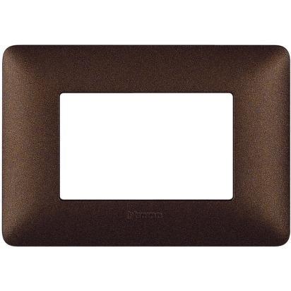 Placca BTicino Matix 3 Moduli Marrone Caffè AM4803TGG - Design Elegante e Funzionale
