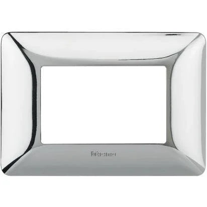 Placca BTicino Matix 3 Moduli Cromo Lucido AM4803GCR - Design Elegante e Facile Installazione
