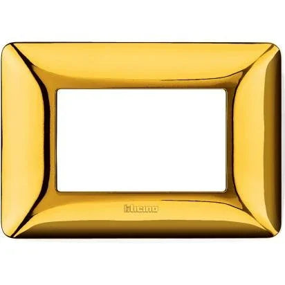 Placca BTicino Matix 3 Moduli Oro Lucido AM4803GOR - Design Elegante per Interruttori