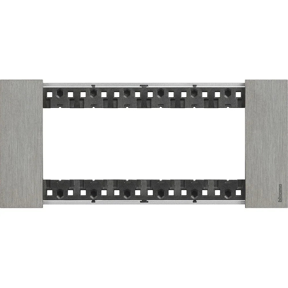 Placca 6 Moduli Bticino Living Now Acciaio (Steel) - KA4806ZG