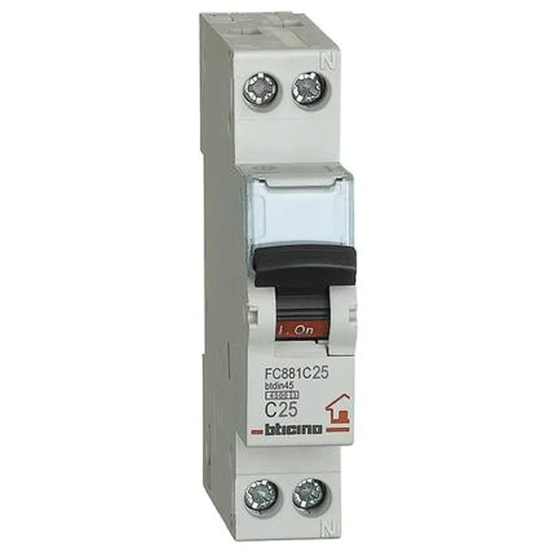 Bticino Btdin FA881C25 - Interruttore Magnetotermico 1P+N 25A 4,5kA Curva C