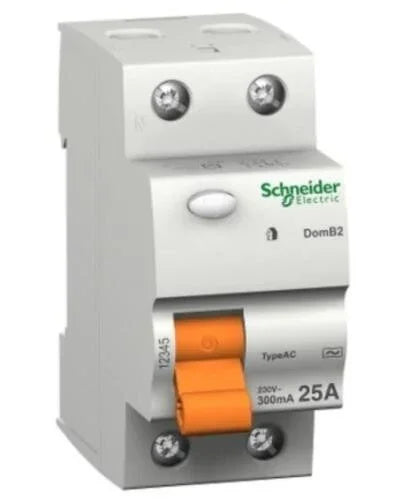 Differenziale Puro Schneider 16700 - 2 Poli, 25A, 30mA, AC, 2 Moduli, Alta Sicurezza