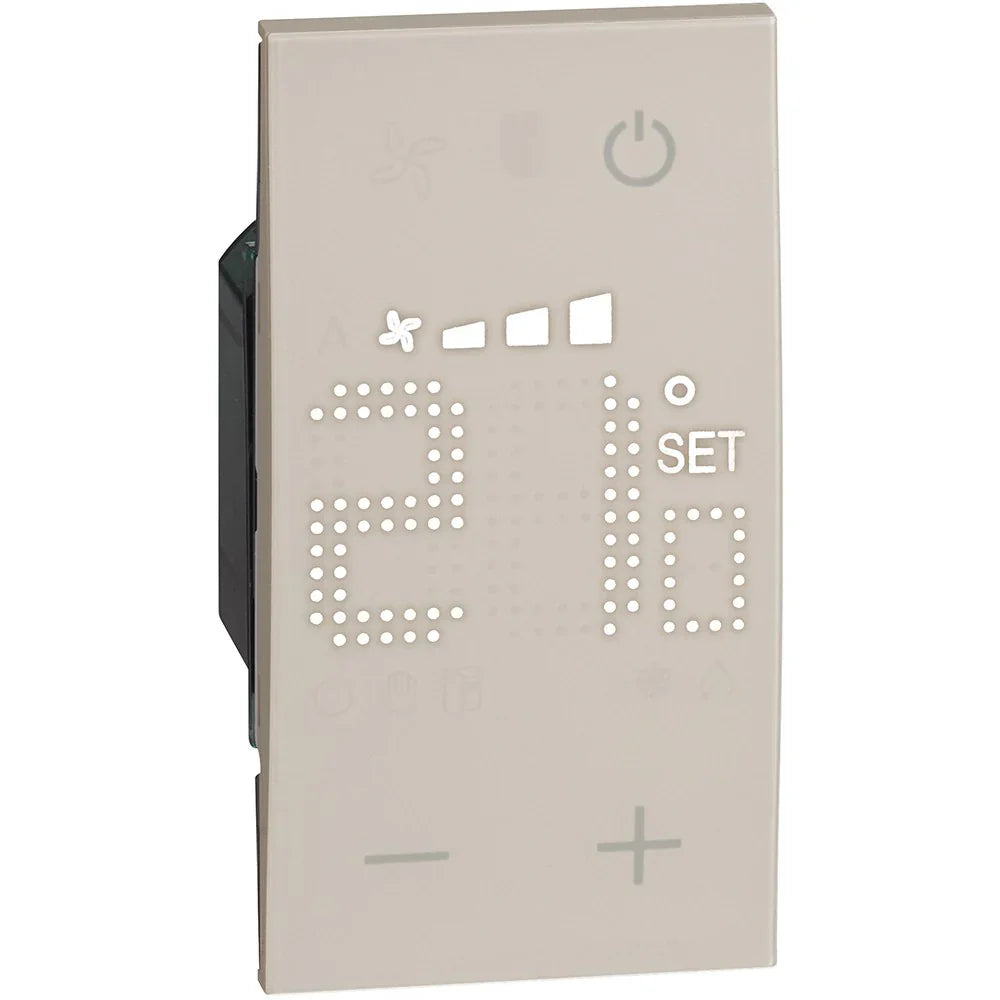 Termostato BTicino Living Now Sabbia KM4691 - Display Retroilluminato, Funzione Automatica, 27Vdc