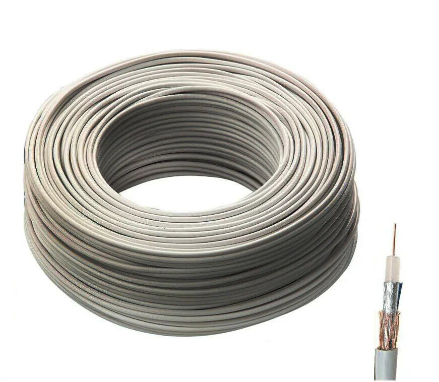 Cavo Coassiale MATASSA 100M 6,8MM - Alta Qualità Per Antenne Satellitari SKY e DVB, Resistente agli Agenti Atmosferici