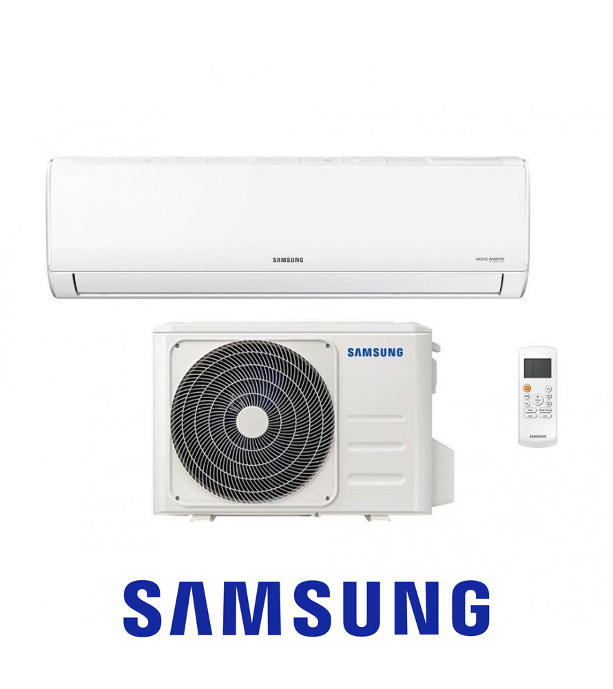 Samsung AR35 Inverter air conditioner 24000 BTU with indoor and outdoor units and remote control, energy class A++.
