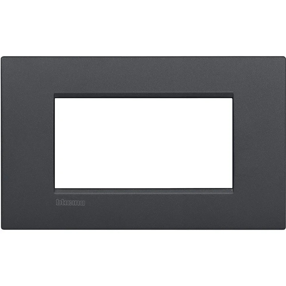 Placca 4 Moduli Antracite - Living Light BTicino LNC4804AR - Design Moderno e Funzionale