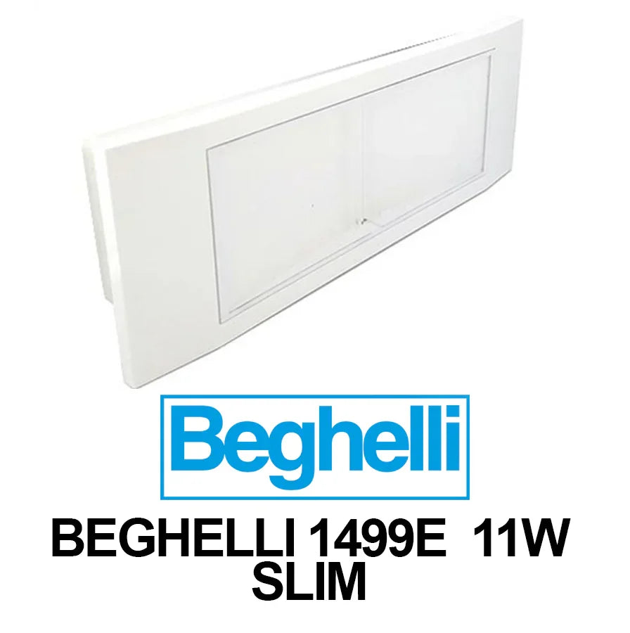 Lampada Emergenza Beghelli 1499E 11W LED Slim - 1h Autonomia - Design Elegante e Slim