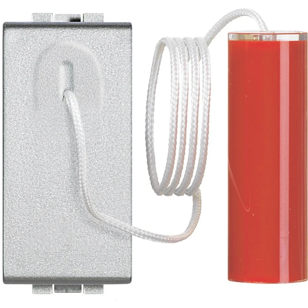 BTicino Livinglight NT4033 Pulsante A Tirante - 230Vac, 10A, Design Elegante, Sicurezza Massima