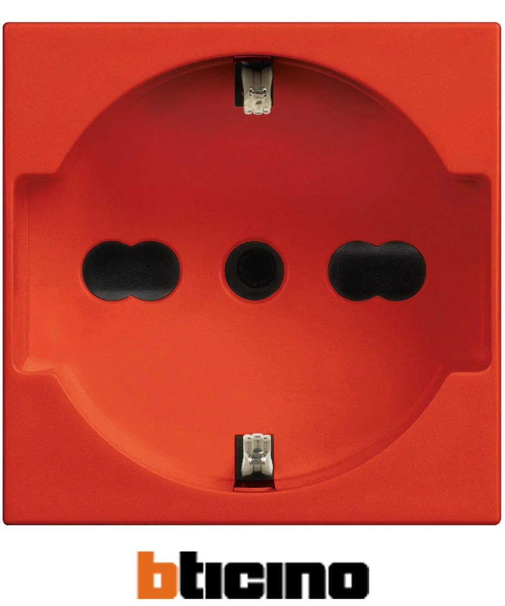 Presa Schuko Bipasso BTicino 2P+T 10/16A Colore Rosso - Alta Capacità e Design Pratico