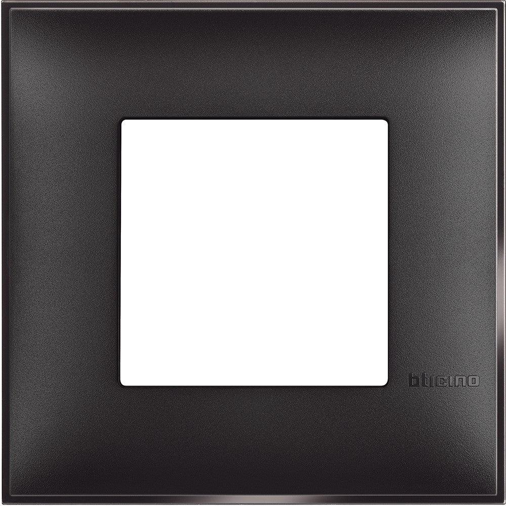 Placca BTicino 2 Moduli Nero Satinato - Design Elegante e Resistente - SKU 12345