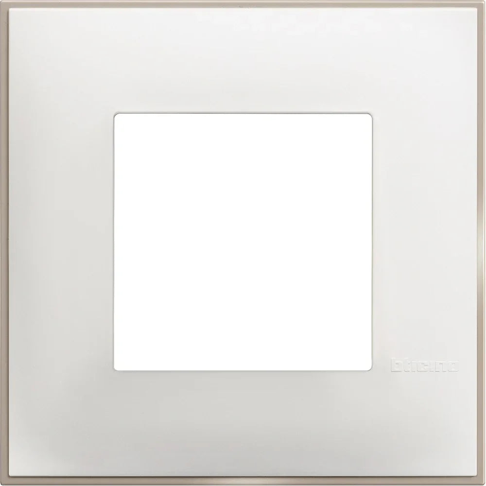 BTicino Placca 2 Moduli Bianco Satinato 86x86mm - Elegante e Funzionale per Installazioni Elettriche