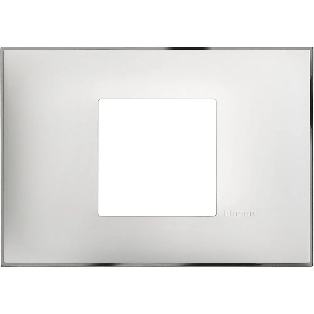Placca BTicino 2 Moduli X 503 Colore Bianco Cromo - Design Elegante e Facile Installazione (SKU: X503-BIANC-CR)