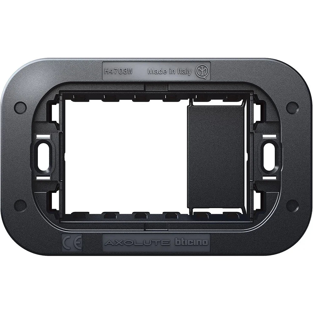Supporto Universale 3 Posti BTicino Axolute AIR H4703W - Design Elegante e Installazione Facile