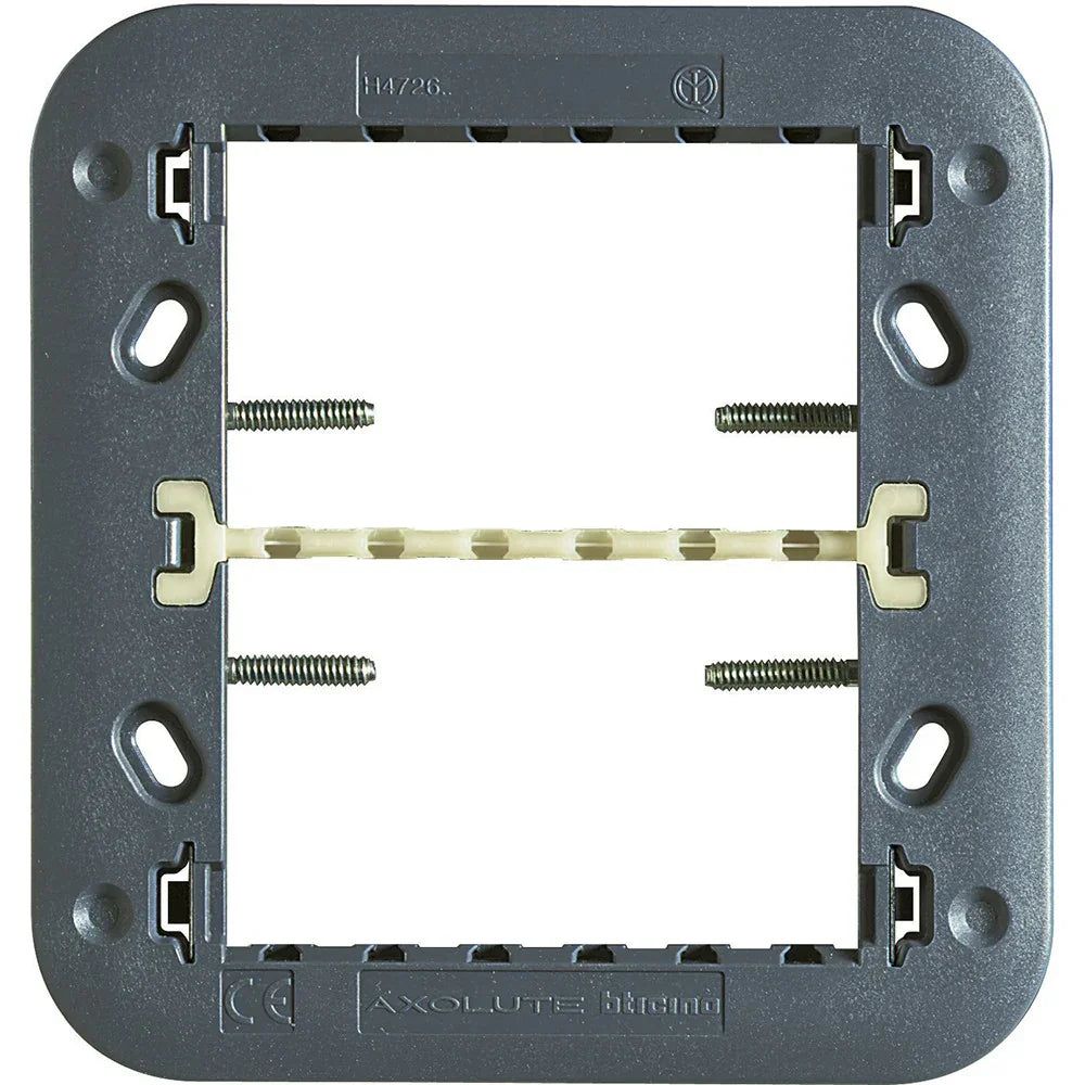 BTicino Axolute Supporto 3+3 H4726 - Compatibile 6 Moduli, Design Elegante e Funzionale