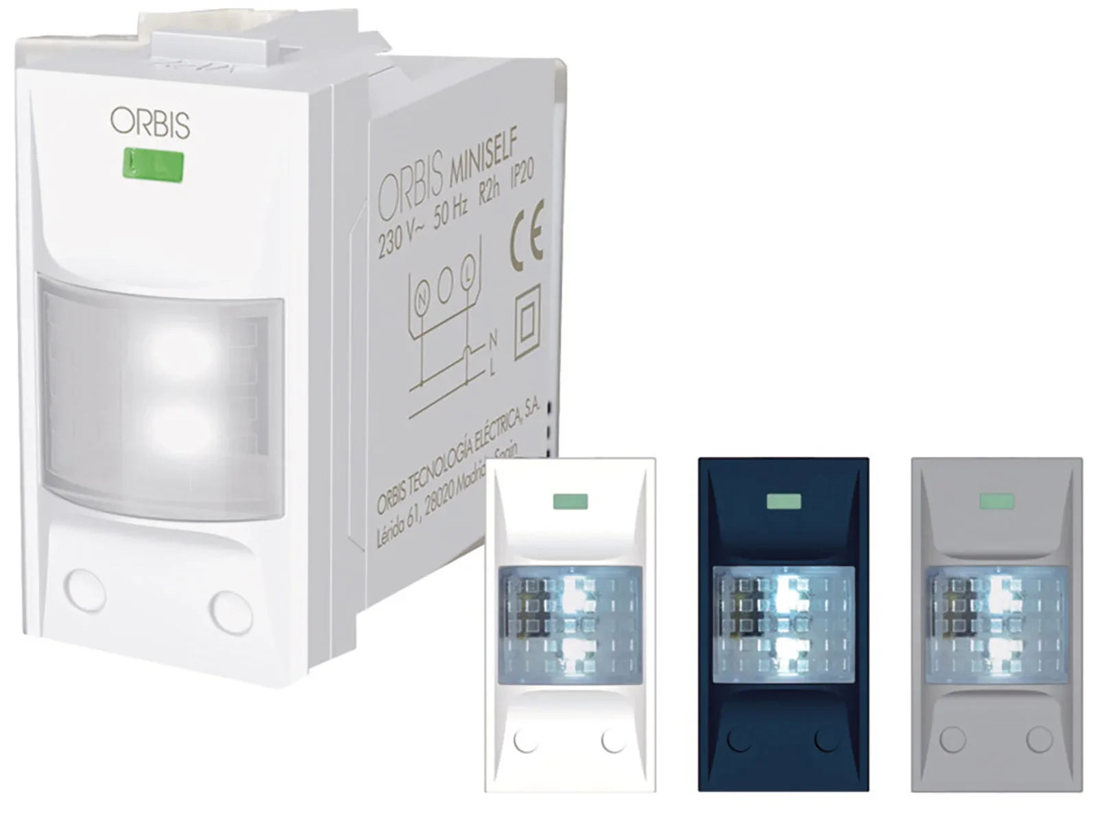 Lampada Emergente LED Orbis MINISELF OB136312 - Incasso Universale, 20 Lumen, Autonomia 2 Ore, Design Elegante