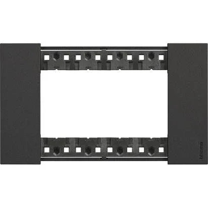 Placca Living Now 4 Moduli BTicino KA4804KG - Finitura Nera Elegante e Design Moderno