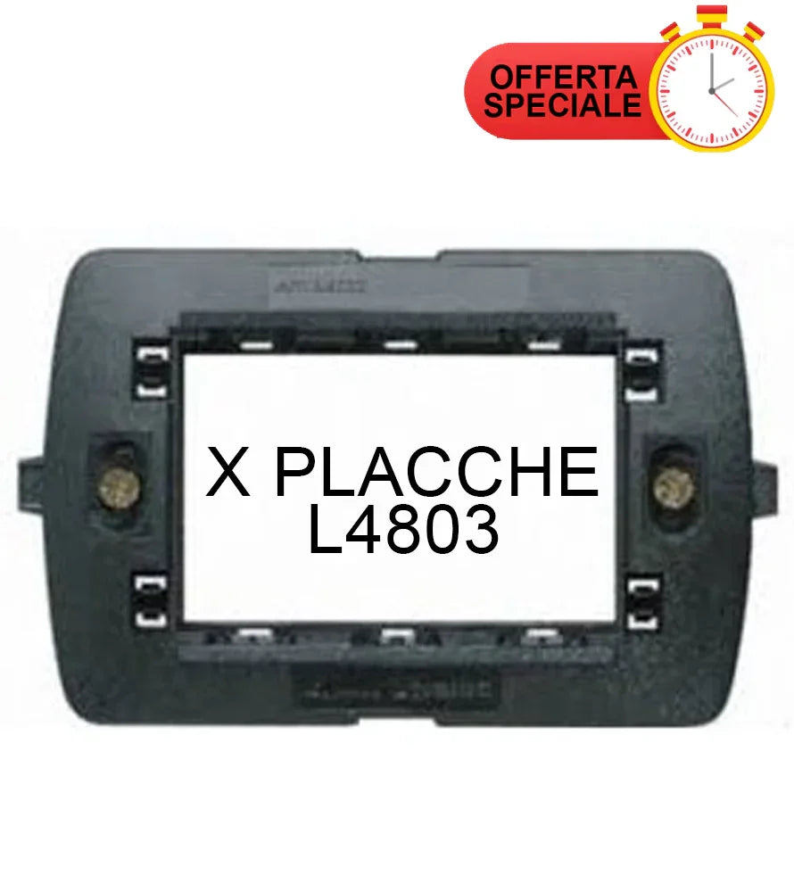Supporto 3 Moduli BTicino L4703 - Compatibile Con Placche Living International - Facile Installazione