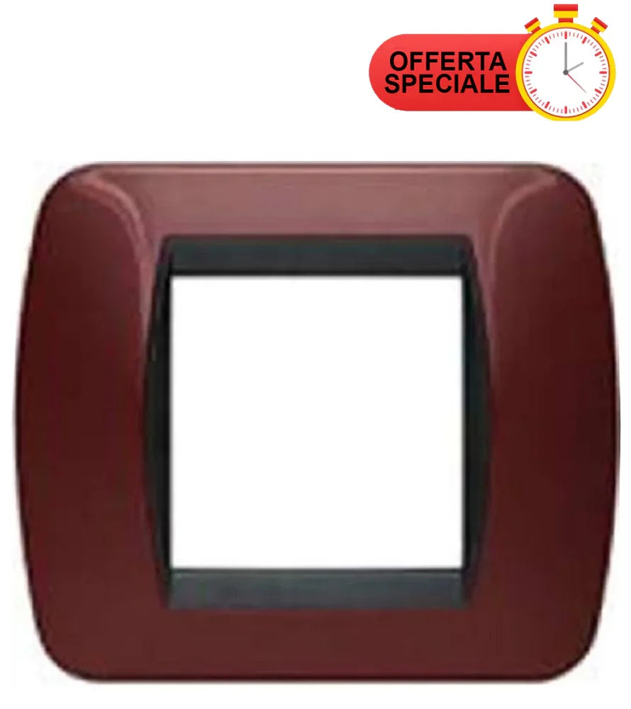 Placca BTicino Living International 2 Moduli L4802AT - Design Elegante e Facile Installazione