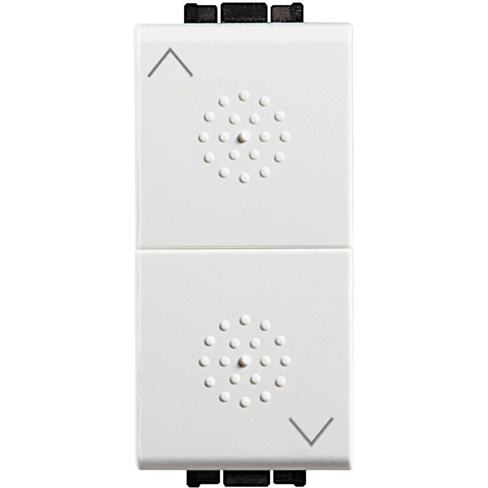 Bticino Livinglight N4037 - Doppio Pulsante Bianco per Tapparelle, Design Elegante e Intuitivo