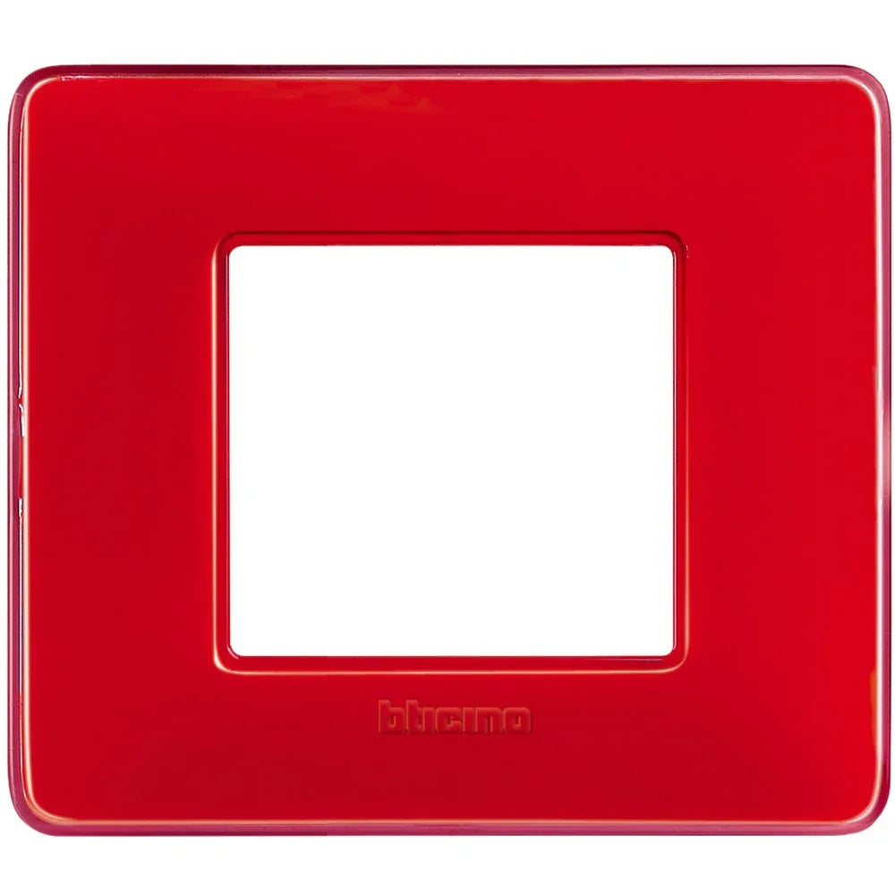 Placca BTicino Matix 2 Moduli Corallo AM4802CRD - Tecnopolimero Resistente e Design Elegante