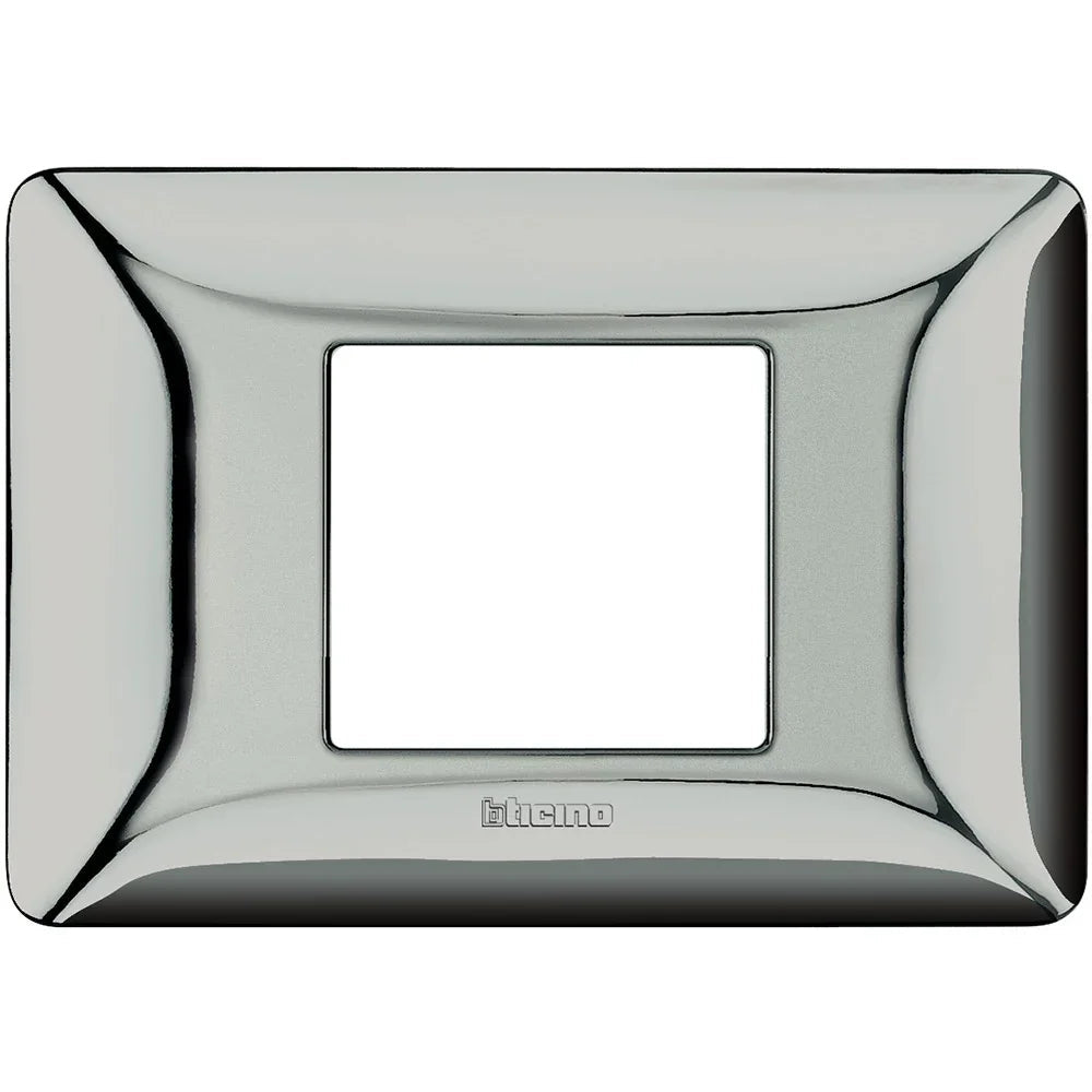 Placca BTicino Matix 2 Moduli Centrati Cromo Lucido AM4819GCR - Design Moderno e Resistente