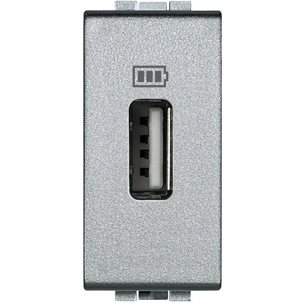 Bticino Livinglight Connettore Dati USB NT4285C1 - Caricatore Elegante e Compatto per Dispositivi USB