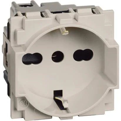 Presa UNEL Bipasso BTicino KM4140A16 - 16A 250Vac, 2P+T, Design Elegante, Sicurezza Elevata
