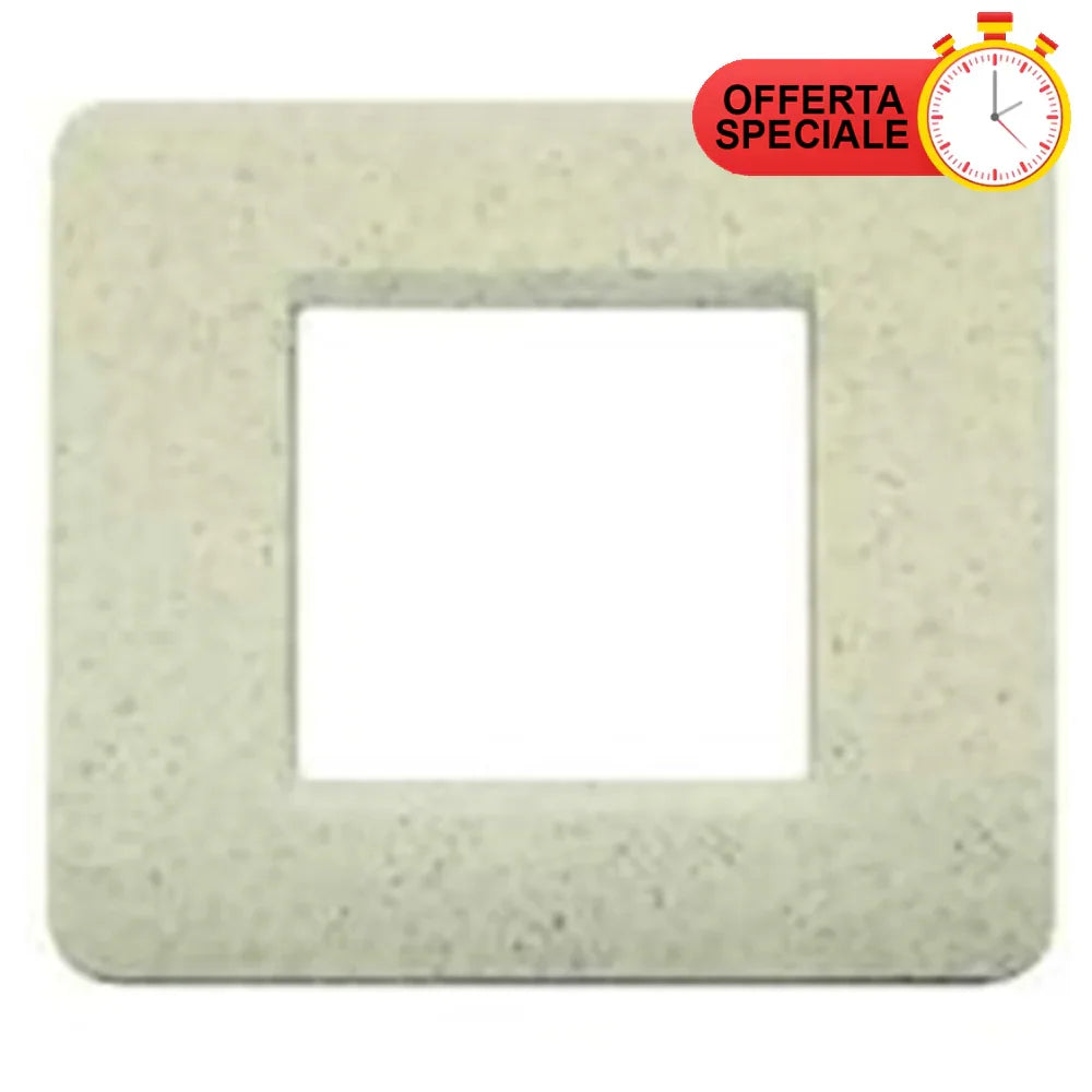 BTicino Matix Placca 2 Posti Acquamarina AM4802SQ - Design Elegante, Facile Installazione, Versatile