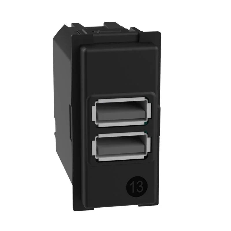 Bticino Living Now K4285C2 - Caricatore Doppio USB Tipo A 5V 3A