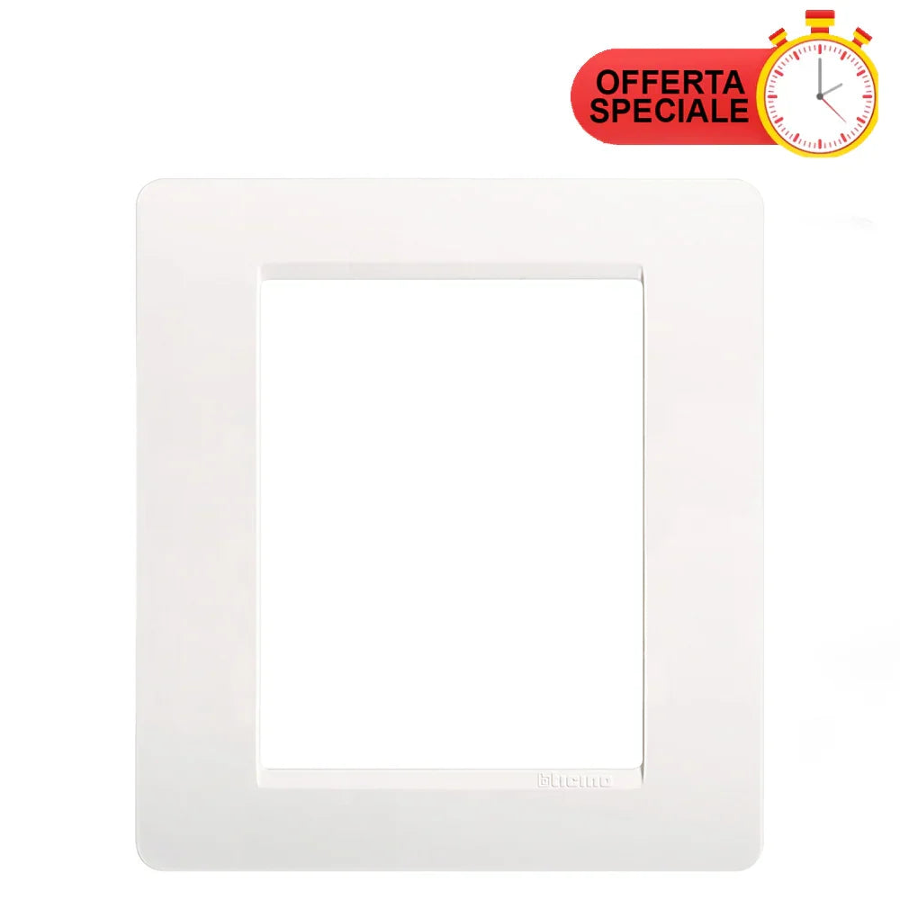 BTicino Matix Placca 3+3 Posti Bianco AM4806BN - Elegante e Versatile, Design Moderno, Facile Installazione