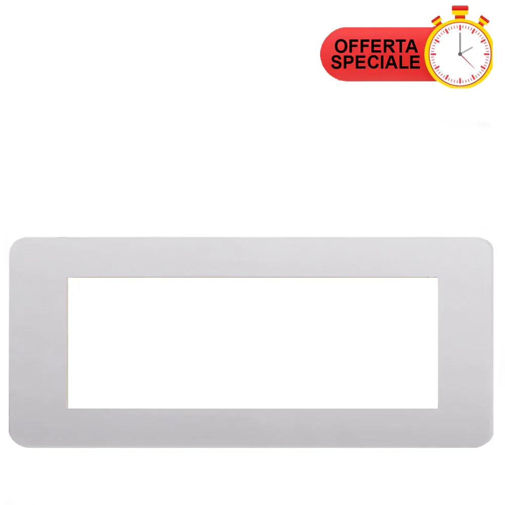 BTicino Matix Placca 6 Posti Cenere AM4806LCN - Elegante e Resistente per Installazioni Elettriche Moderne