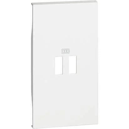Cover Caricatore USB Bianco 2M BTicino KW12C | Serie Living Now, Ricarica Veloce e Design Moderno