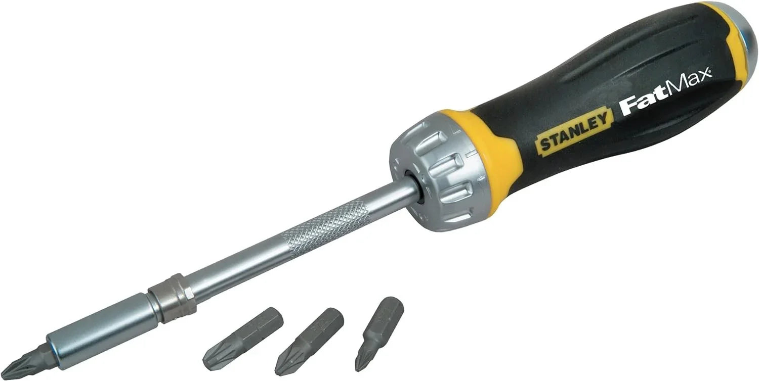 STANLEY 0-69-214 Giravite A Cricchetto FatMax - Alta Capacità Di Torsione, Angolo 8°, Doppio Aggancio