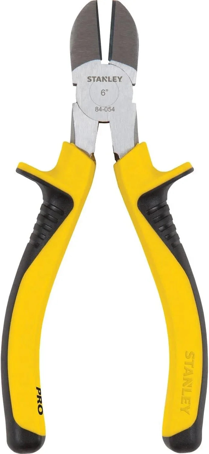 Tenaglie e Tronchesi Bi-Mat 150mm STANLEY - Manici Comfort, Acciaio Spazzolato, Taglio Efficiente